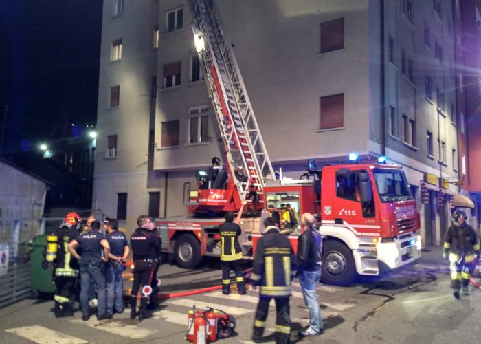 Incendio in Viale Partigiani