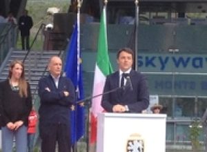Matteo Renzi inaugura le nuove Funivie del Monte Bianco
