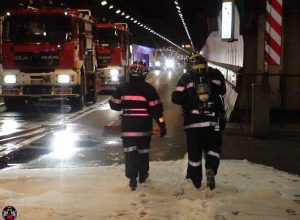 L'esercitazione binazionale sotto il Tunnel del Bianco