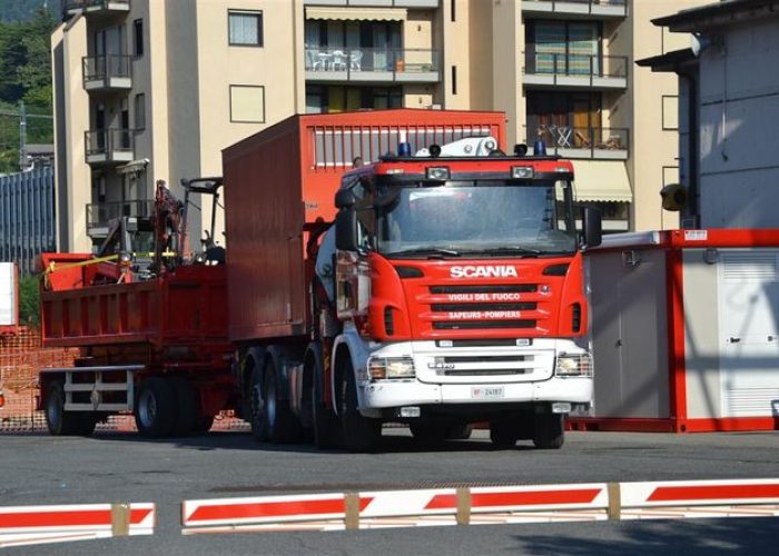 I vigili del fuoco in partenza per l'Emilia