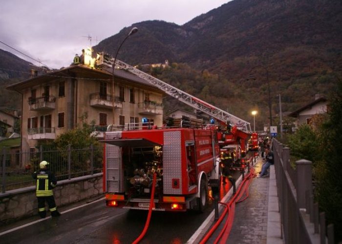 I vigili del fuoco in azione