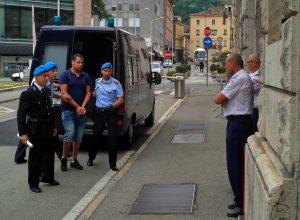 Yassine Samir portato in Tribunale ad Aosta.